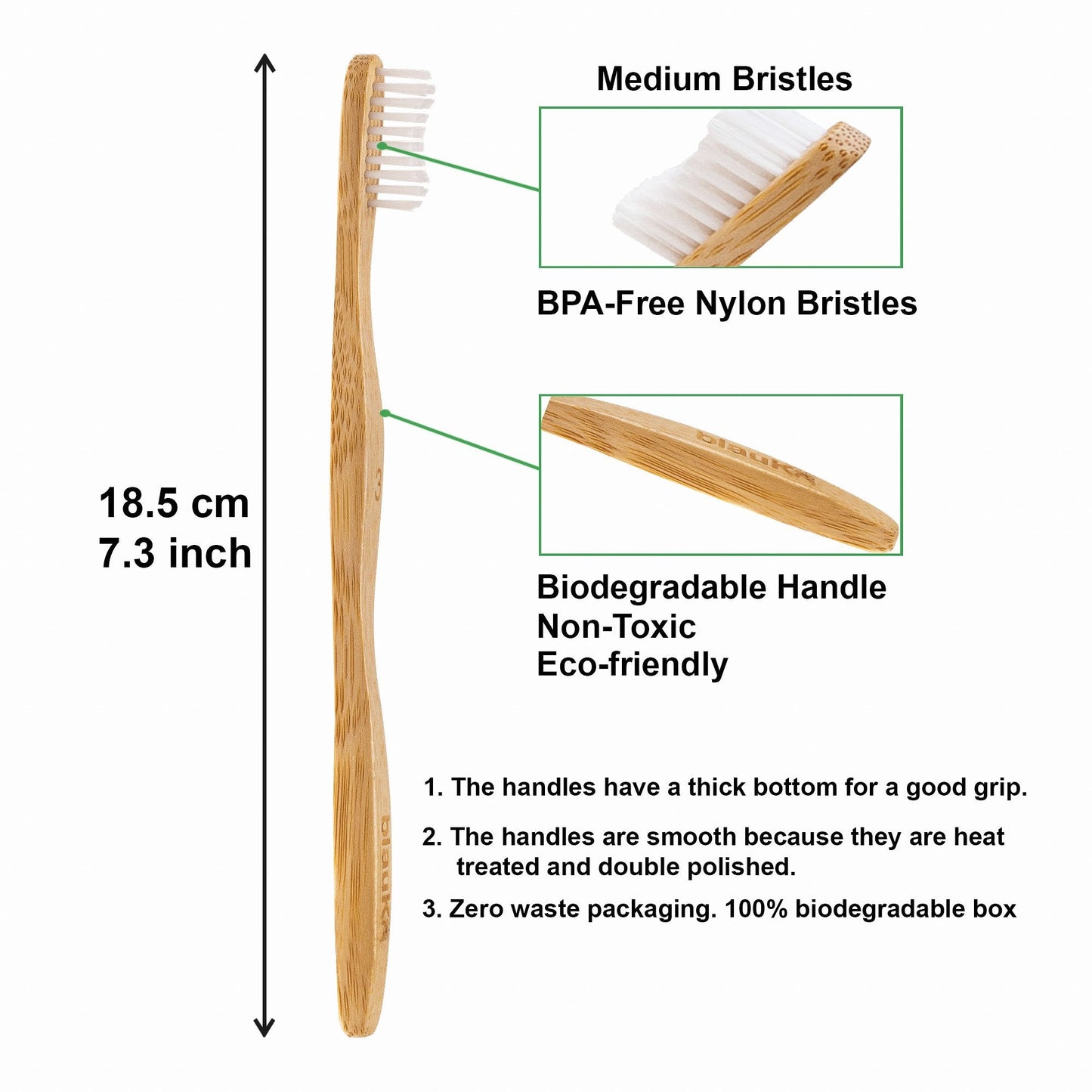 Planet-Saving Bamboo Toothbrush Set - 4-Pack Family Collection