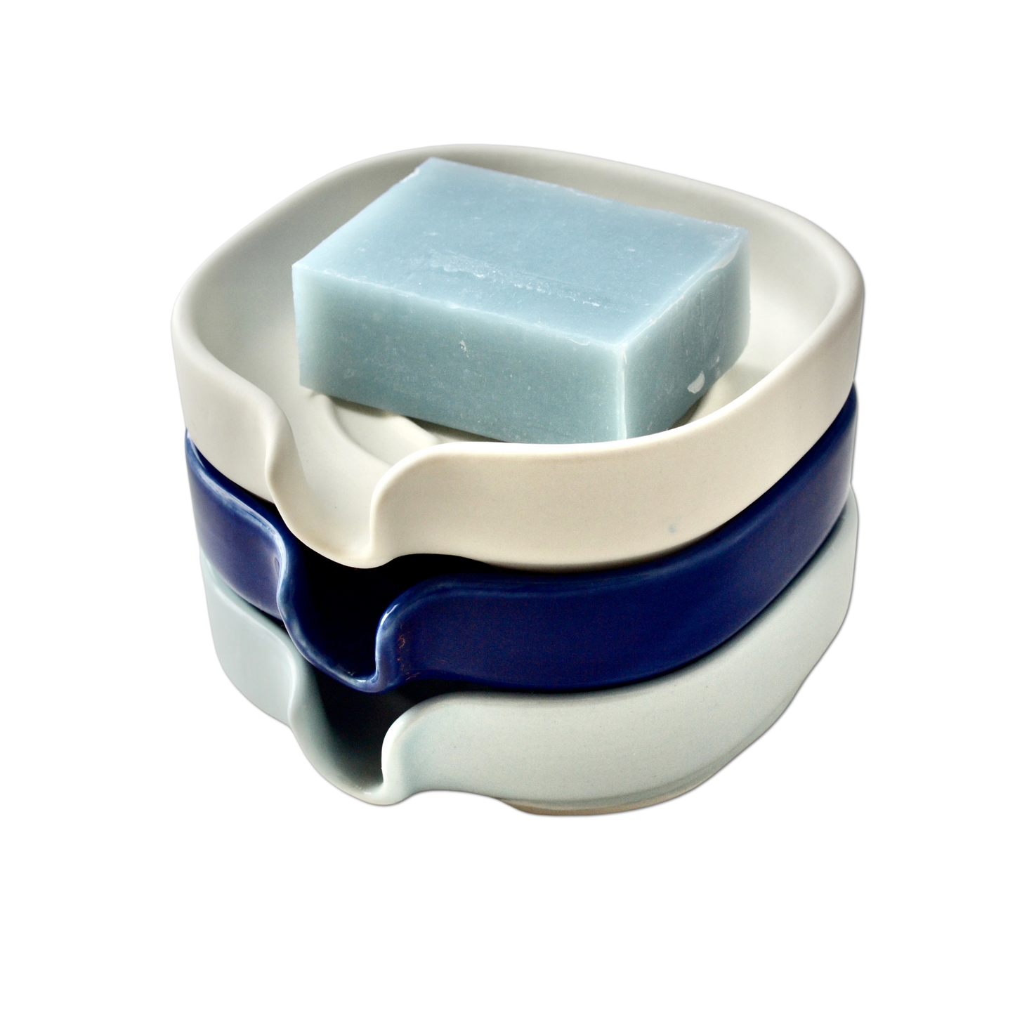 No-Waste Soap Dish - Self-Draining Porcelain Design