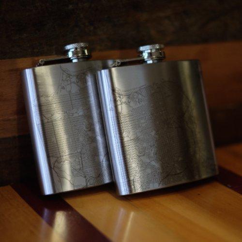 Magic City Flask - Orlando Topographic Map Hip Flask