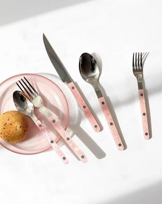 Australian-Inspired Pinky Flatware Set - 10-Piece Elegant Collection