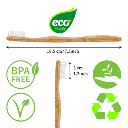 Planet-Saving Bamboo Toothbrush Set - 4-Pack Family Collection