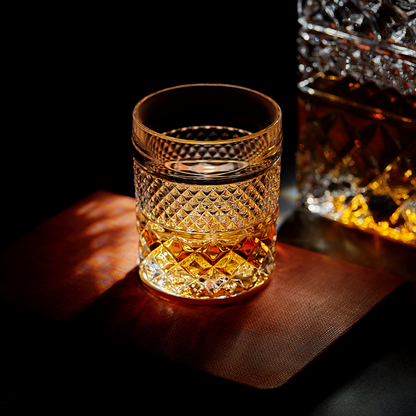 Sophisticated Whiskey Lover's Gift Set - Crystal Decanter & Stones