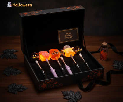 Halloween LED Lantern Glow Sticks Bundle - 5 Magical Glowing Lanterns for Ultimate Spooky Fun!