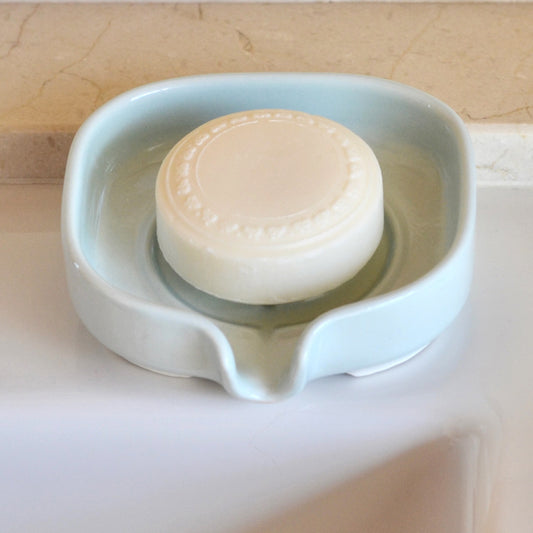 No-Waste Soap Dish - Self-Draining Porcelain Design