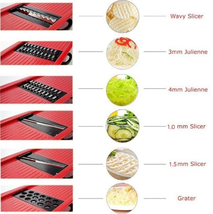 Ultimate Kitchen Slicer - 6 Blades for Every Cutting Need