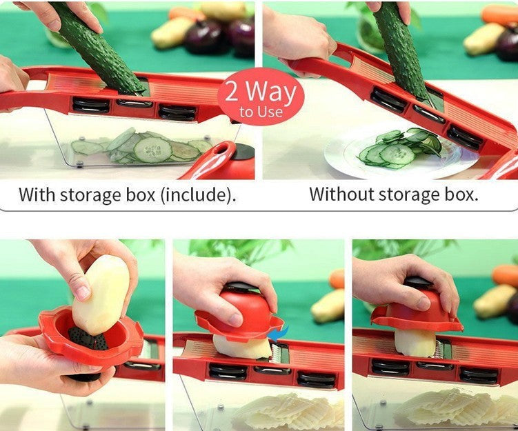 Ultimate Kitchen Slicer - 6 Blades for Every Cutting Need