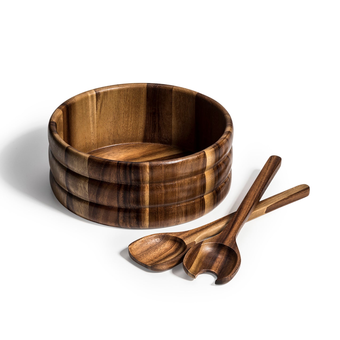 Premium Wood Salad Bowl & Server Set - Restaurant-Quality Presentation