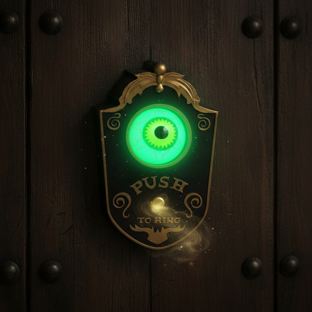 Haunted Eyeball Doorbell - Motion-Activated Halloween Terror