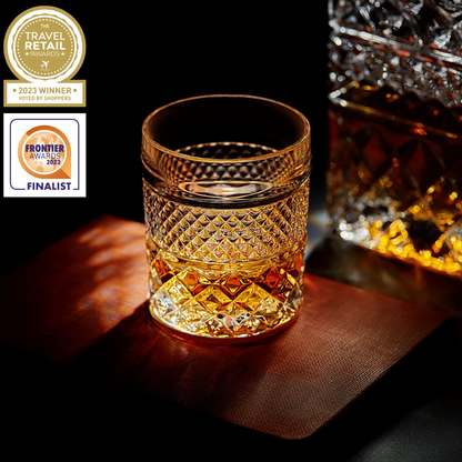 Sophisticated Whiskey Lover's Gift Set - Crystal Decanter & Stones