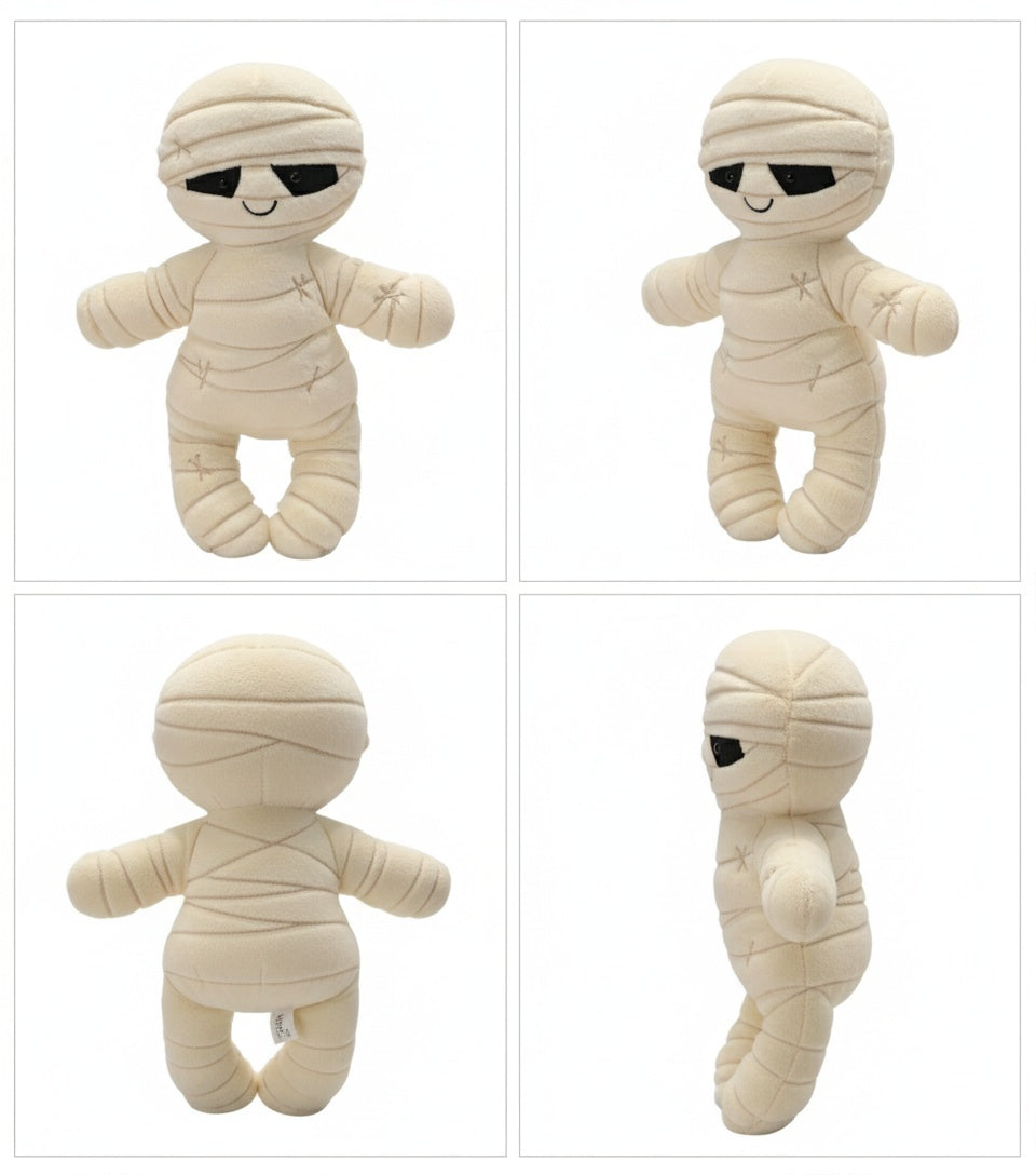 Adorable Halloween Mummy Plush Decoration - 33cm Cute Spooky Friend for Perfect Family Fun!