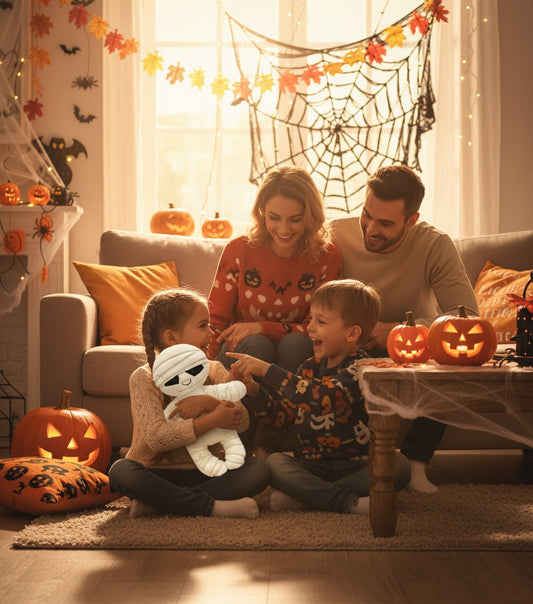 Adorable Halloween Mummy Plush Decoration - 33cm Cute Spooky Friend for Perfect Family Fun!