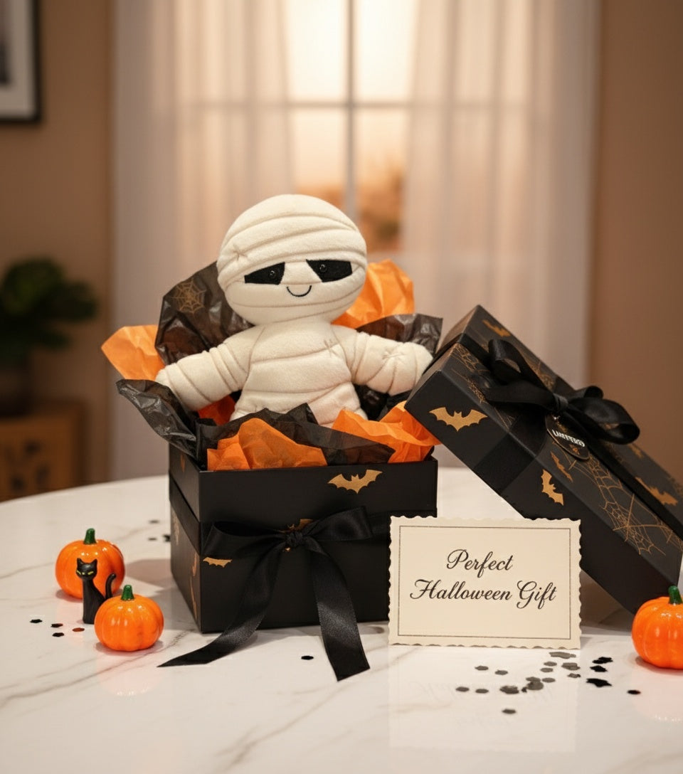 Adorable Halloween Mummy Plush Decoration - 33cm Cute Spooky Friend for Perfect Family Fun!