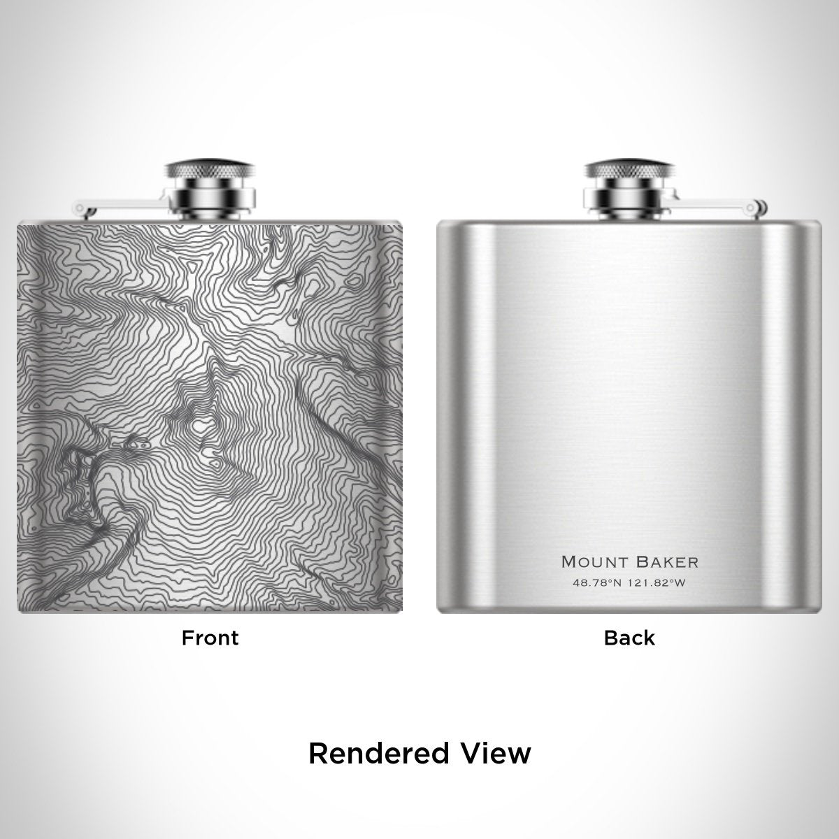 Summit Memory Flask - Mount Baker Topographic