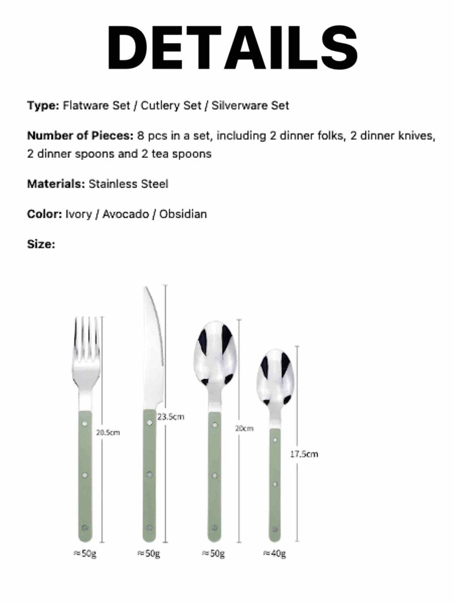 Scandinavian Elegance Flatware Set - 8-Piece Nordic Collection