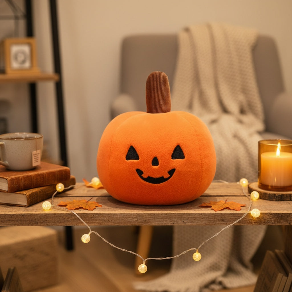 Adorable Halloween Pumpkin Plush Decoration - Perfect Family Fun!