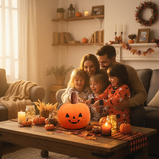 Adorable Halloween Pumpkin Plush Decoration - Perfect Family Fun!