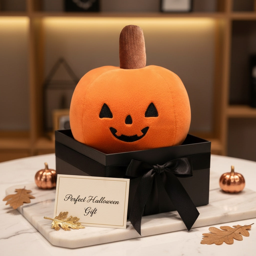Adorable Halloween Pumpkin Plush Decoration - Perfect Family Fun!